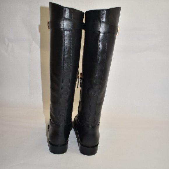Tory Burch T-HARDWARE RIDING BOOT Black Size 6 M - Picture 7 of 9